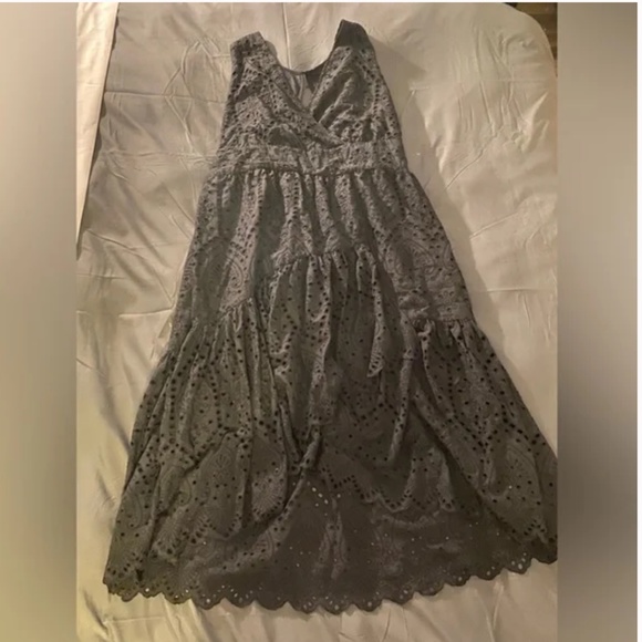Anthropologie Black Eyelet Dress Plus Size 26W - Picture 6 of 10